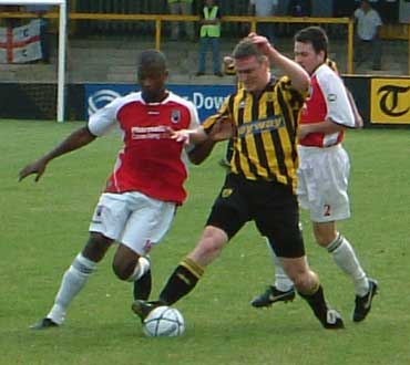 Bevan in action vs Maidenhead